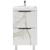 Тумба под раковину Vod-ok Дольче 50 мрамор белый натур милк 2537