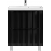 Тумба с раковиной Vod-ok Дольче 70 черный глянец