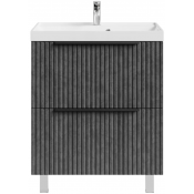 Тумба с раковиной Vod-ok Дольче 70 серый камень