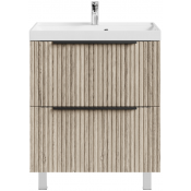 Тумба с раковиной Vod-ok Дольче 70 дубослив ореховый светлый 3445