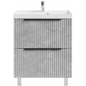 Тумба с раковиной Vod-ok Дольче 70 мрамор белый