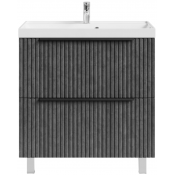 Тумба с раковиной Vod-ok Дольче 80 серый камень