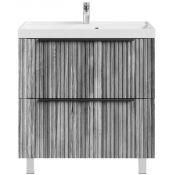 Тумба под раковину Vod-ok Дольче 80 лиственница структурная контрастно-серая 64202