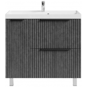 Тумба с раковиной Vod-ok Дольче 90 L серый камень 57806