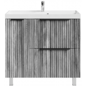 Тумба под раковину Vod-ok Дольче 90 L лиственница структурная контрастно-серая 64202