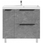 Тумба под раковину Vod-ok Дольче 90 L мрамор серый софт тач 4044-1