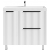 Тумба с раковиной Vod-ok Дольче 90 L белый глянец