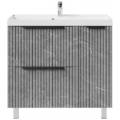 Тумба под раковину Vod-ok Дольче 90 R мрамор серый