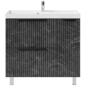 Тумба с раковиной Vod-ok Дольче 90 R мрамор графит