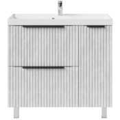 Тумба с раковиной Vod-ok Дольче 90 R белый камень