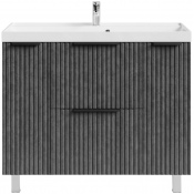 Тумба с раковиной Vod-ok Дольче 100 серый камень 57806