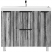 Тумба с раковиной Vod-ok Дольче 100 лиственница структурная контрастно-серая 64202