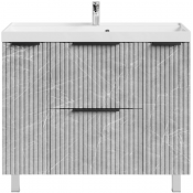 Тумба с раковиной Vod-ok Дольче 100 мрамор белый софт тач 4044-2