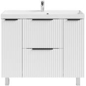 Тумба с раковиной Vod-ok Дольче 100 белый глянец