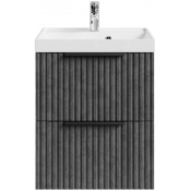 Тумба под раковину Vod-ok Дольче 50 подвесная, серый камень 57806