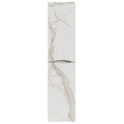 Пенал Vod-ok Лайт 35 R с бельевой корзиной, подвесной, мрамор белый натур милк 2537