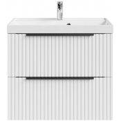 Тумба с раковиной Vod-ok Дольче 70 подвесная белый глянец