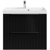 Тумба под раковину Vod-ok Дольче 70 подвесная черный глянец