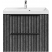 Тумба с раковиной Vod-ok Дольче 70 подвесная серый камень