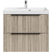 Тумба с раковиной Vod-ok Дольче 70 подвесная, дубослив ореховый светлый 3445