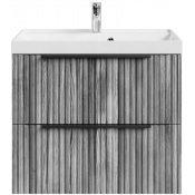 Тумба под раковину Vod-ok Дольче 70 подвесная лиственница структурная контрастно-серая