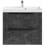 Тумба с раковиной Vod-ok Дольче 70 подвесная, мрамор графит софт тач 4044-3