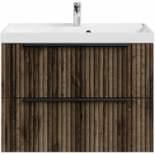 Тумба под раковину Vod-ok Дольче 80 подвесная дуб крымский коричневый