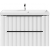 Тумба под раковину Vod-ok Дольче 90 подвесная белый глянец