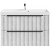 Тумба с раковиной Vod-ok Дольче 90 подвесная белый камень