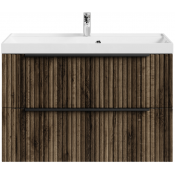 Тумба под раковину Vod-ok Дольче 90 подвесная, дуб крымский коричневый 131005-9005