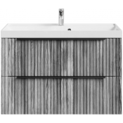 Тумба под раковину Vod-ok Дольче 90 подвесная лиственница структурная контрастно-серая