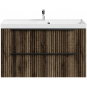 Тумба с раковиной Vod-ok Дольче 100 подвесная дуб крымский коричневый