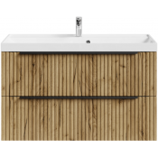 Тумба с раковиной Vod-ok Дольче 100 подвесная, дуб тортуга 2357-43