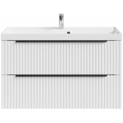 Тумба под раковину Vod-ok Дольче 100 подвесная, белый глянец