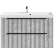 Тумба с раковиной Vod-ok Дольче 100 подвесная мрамор белый