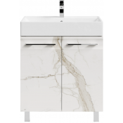 Тумба с раковиной Vod-ok Мальта 70 мрамор белый натур милк 2537