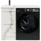 Тумба с раковиной Vod-ok Смайл 100 L мрамор белый натур милк