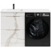 Тумба с раковиной Vod-ok Смайл 120 L мрамор белый натур милк