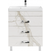 Тумба под раковину Vod-ok Орландо 70 мрамор белый натур милк