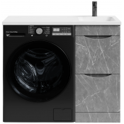 Тумба под раковину Vod-ok Смайл 100 мрамор серый