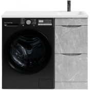 Тумба под раковину Vod-ok Смайл 100 мрамор белый софт тач 4044-2