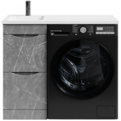 Тумба с раковиной Vod-ok Смайл 100 L мрамор серый