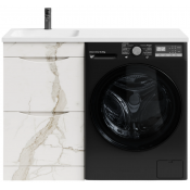 Тумба под раковину Vod-ok Смайл 110 мрамор белый натур милк