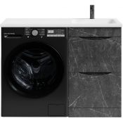 Тумба с раковиной Vod-ok Смайл 110 R мрамор серый