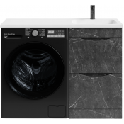 Тумба с раковиной Vod-ok Смайл 110 R мрамор графит