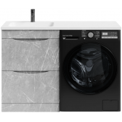 Тумба с раковиной Vod-ok Смайл 120 L мрамор белый