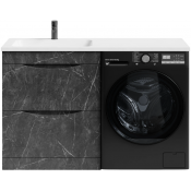 Тумба с раковиной Vod-ok Смайл 130 L мрамор графит