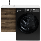 Тумба с раковиной Vod-ok Смайл 100 L подвесная, дуб крымский коричневый 131005-9005