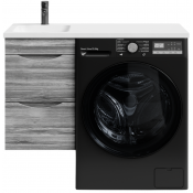 Тумба под раковину Vod-ok Смайл 100 подвесная, лиственница структурная контрастно-серая 64202