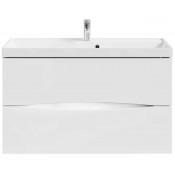 Тумба под раковину Vod-ok Лайт 100 белый глянец